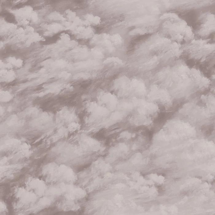 Clouds Removable Wallpaper in Fog Grey