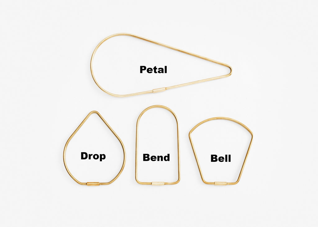 Contour Key Ring in Various Shapes & Colors