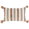 Dacia DCA-002 Hand Woven Lumbar Pillow in Cream & Burnt Orange by Surya