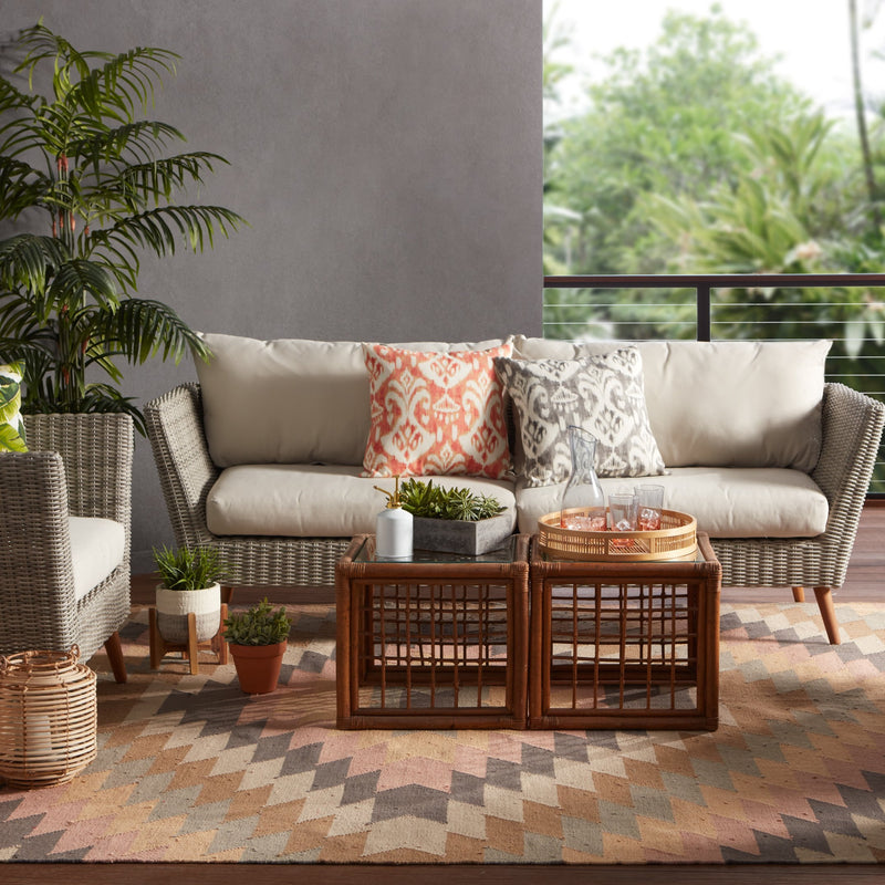 Mojave Indoor/ Outdoor Geometric Multicolor Area Rug