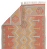 Emmett Indoor/ Outdoor Geometric Orange & Beige Area Rug