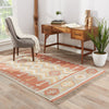 Emmett Indoor/ Outdoor Geometric Orange & Beige Area Rug