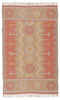 Emmett Indoor/ Outdoor Geometric Orange & Beige Area Rug