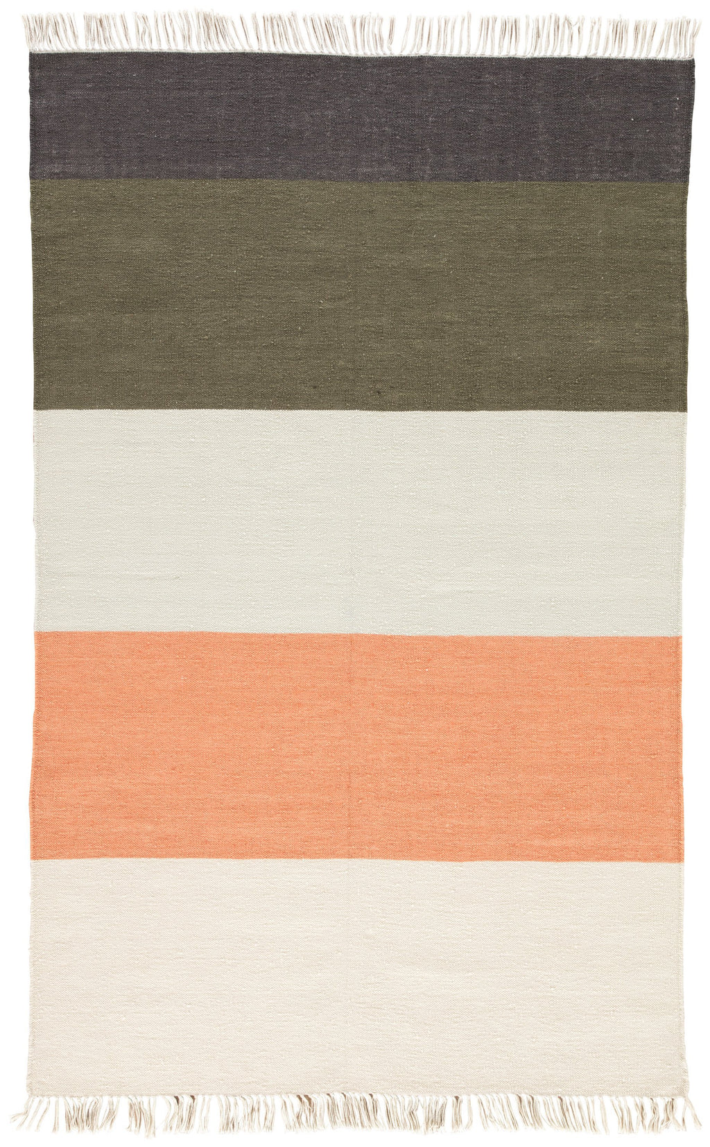 Swane Indoor/ Outdoor Stripe Coral & Green Area Rug