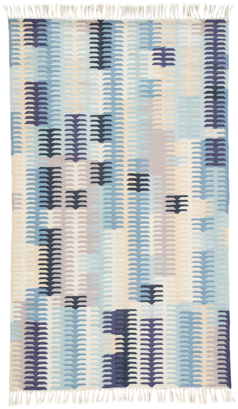 Carver Indoor/ Outdoor Abstract Blue & Gray Area Rug