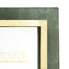 Aventurine Green and Gold Photo Frames, Set of 2