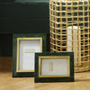 Aventurine Green and Gold Photo Frames, Set of 2