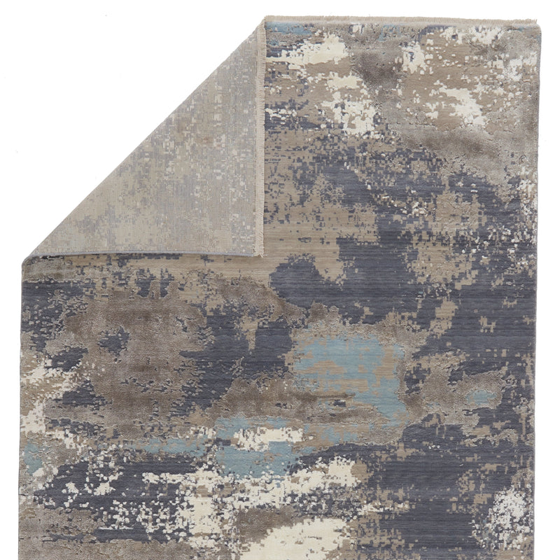 Adriatic Abstract Rug in Gray & Light Blue