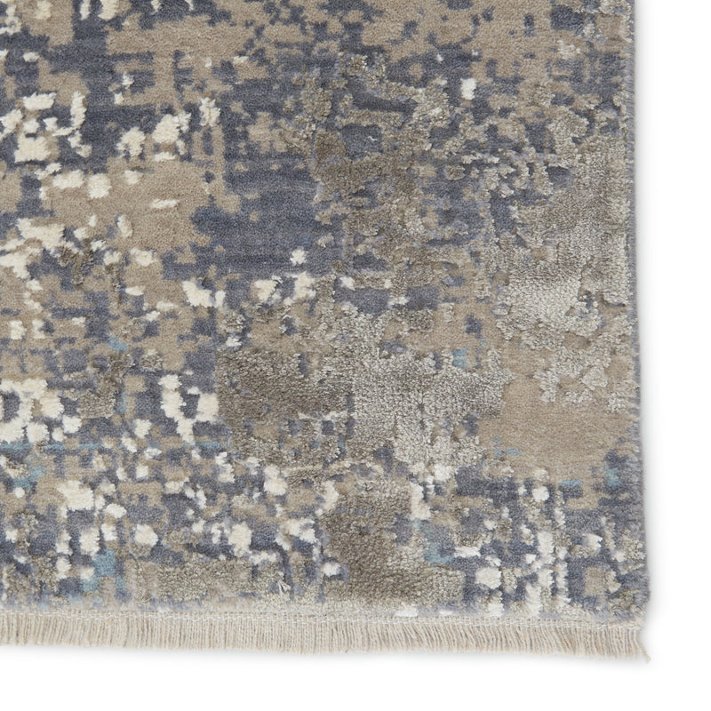 Adriatic Abstract Rug in Gray & Light Blue