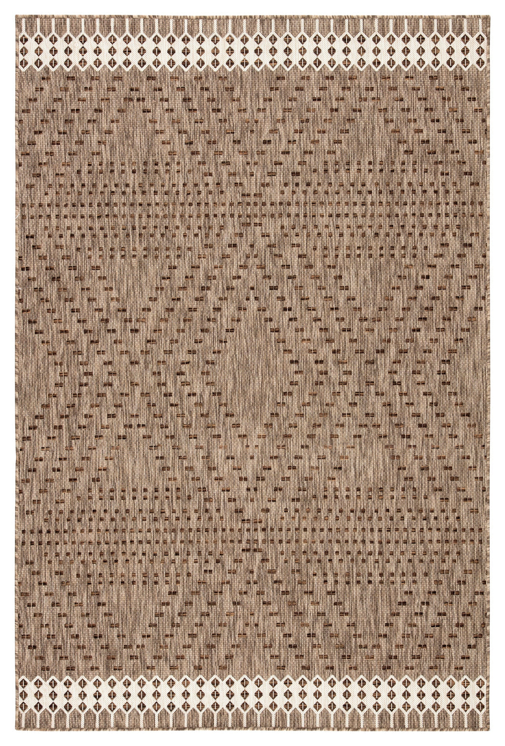 Decora Tirana Indoor/Outdoor Gray & Brown Rug by Nikki Chu 1