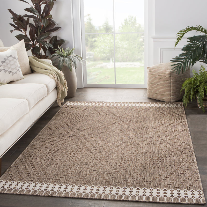 Decora Tirana Indoor/Outdoor Gray & Brown Rug by Nikki Chu 5