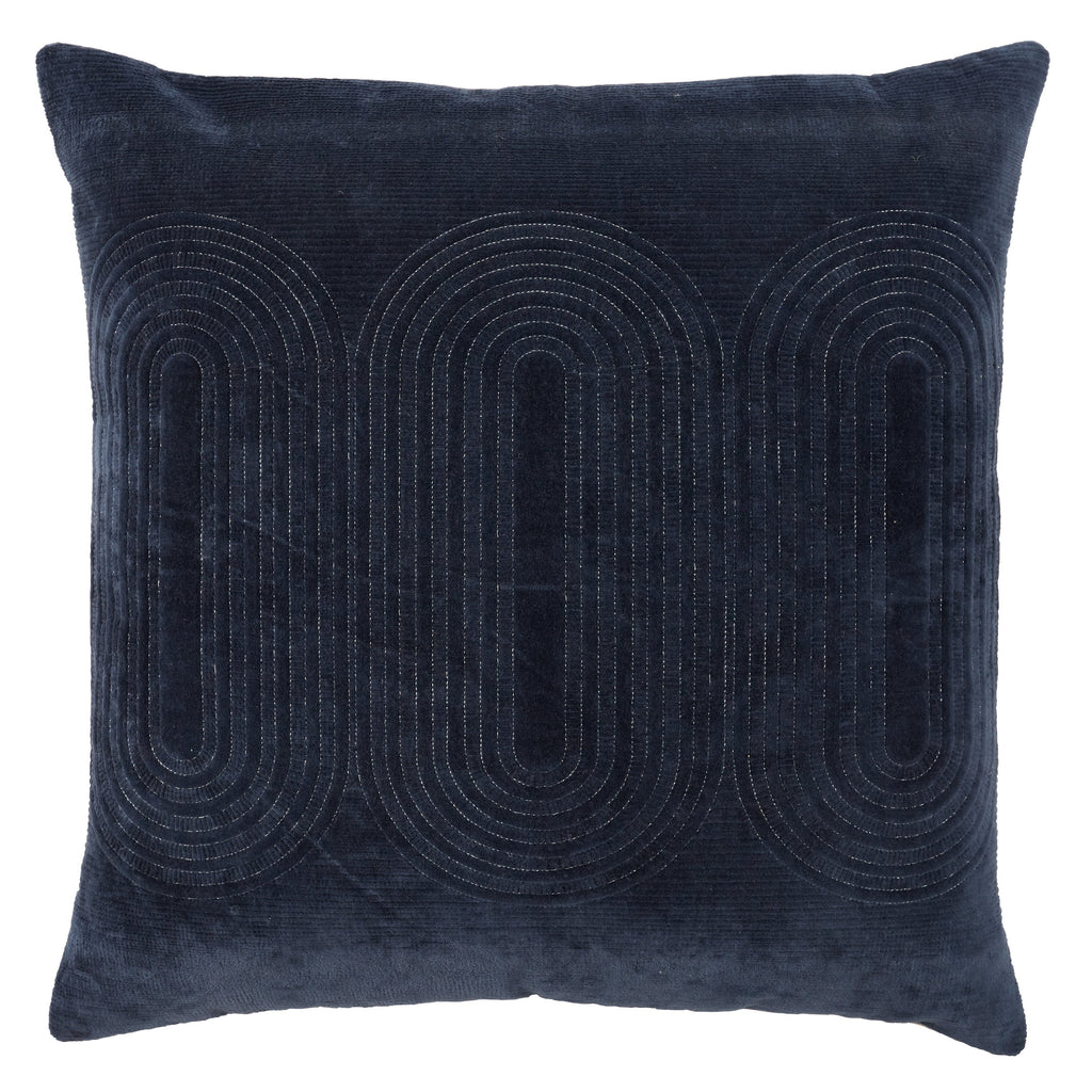 Deco Joyce Navy & Silver Pillow by Nikki Chu 1