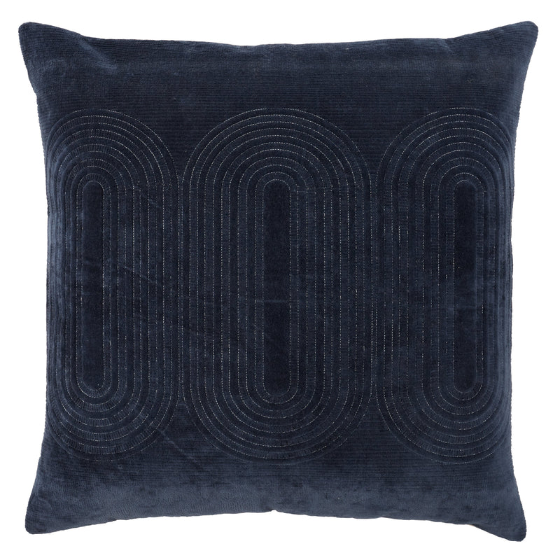 Deco Joyce Down Navy & Silver Pillow by Nikki Chu 1