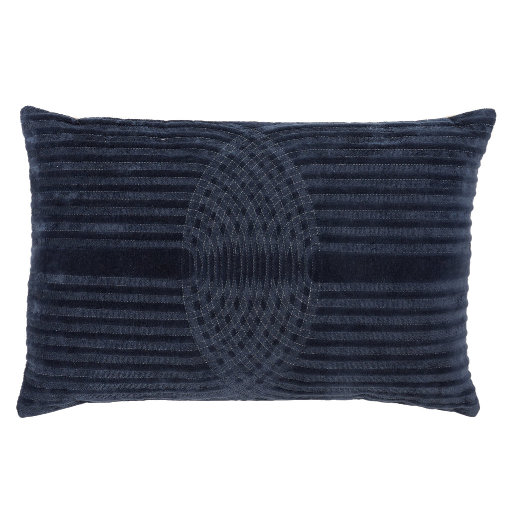 Deco Bev Navy & Silver Pillow by Nikki Chu 1