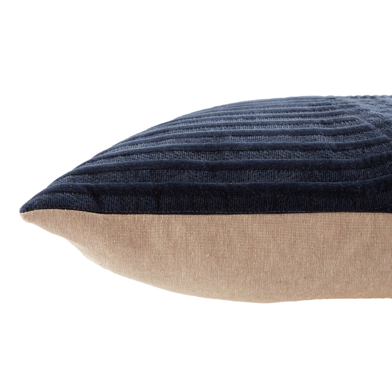 Deco Bev Down Navy & Silver Pillow by Nikki Chu 3