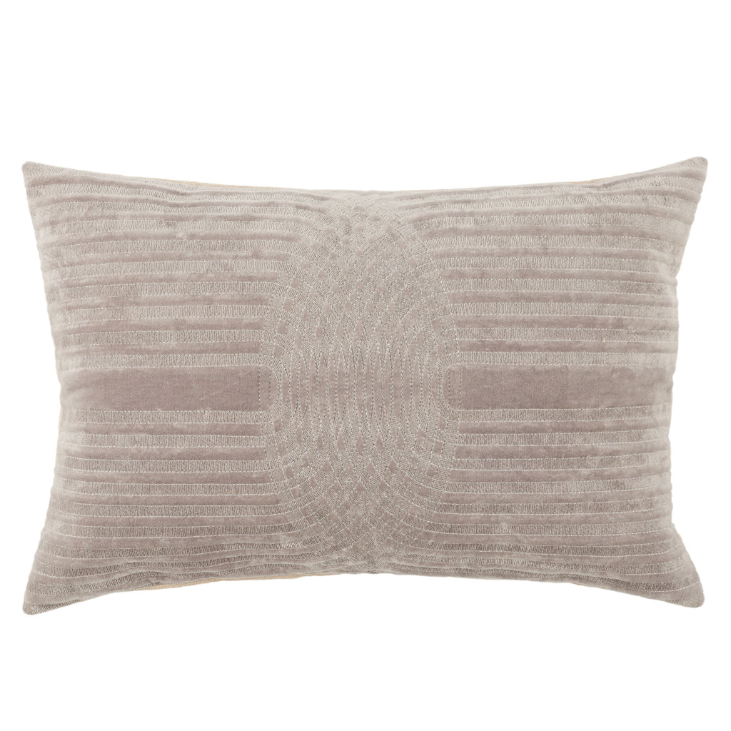 Deco Bev Down Light Gray & Silver Pillow by Nikki Chu 1