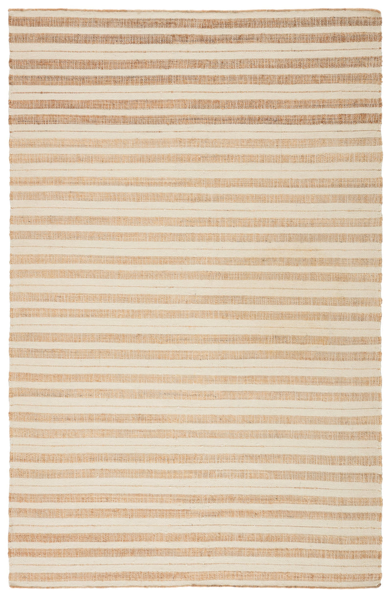 Rey Natural Striped Tan/ Ivory Rug