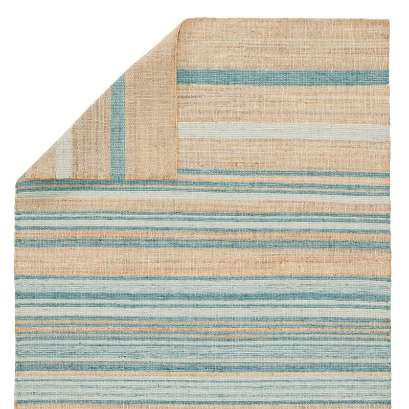 Dorada Handwoven Vitelli Beige & Blue Rug 3