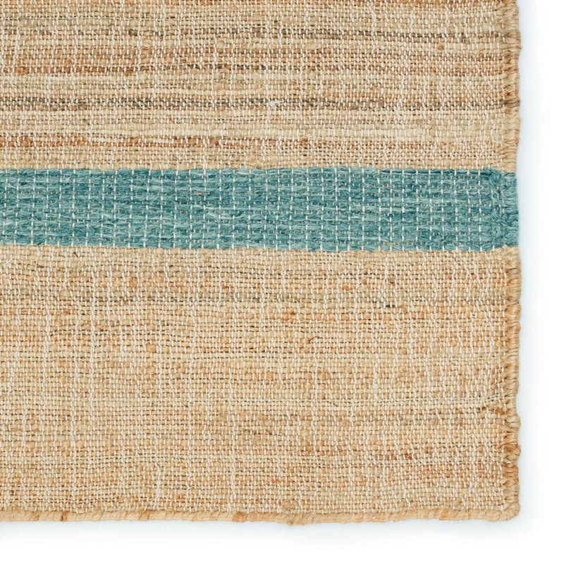 Dorada Handwoven Vitelli Beige & Blue Rug 4