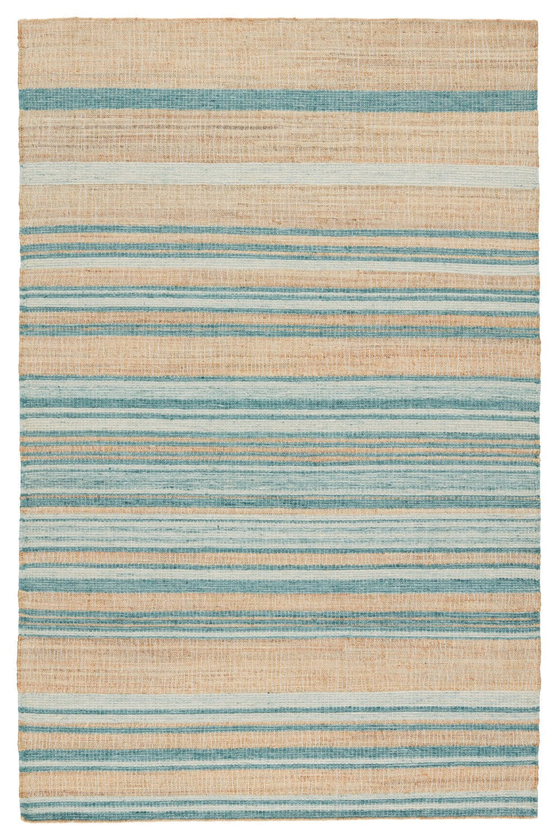 Dorada Handwoven Vitelli Beige & Blue Rug 1