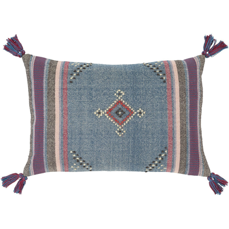 Darian Hand Woven Pillow in Bright Blue