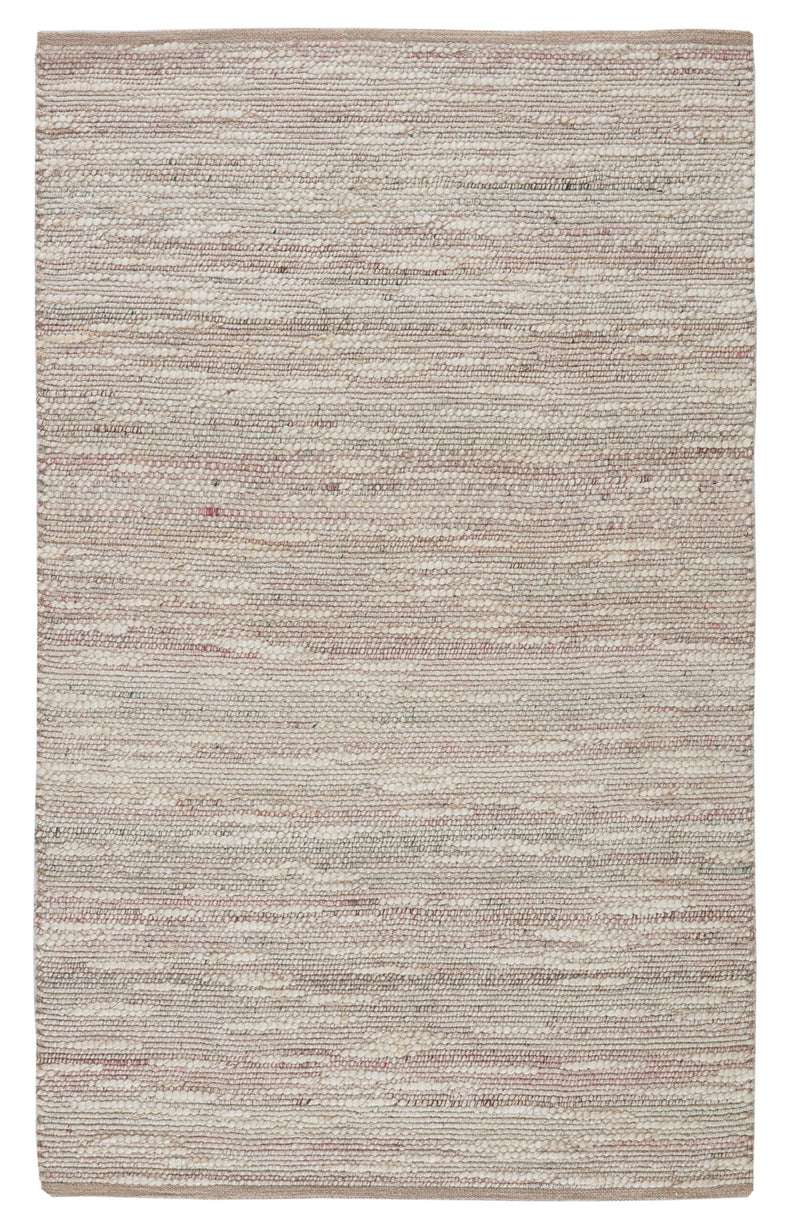 Sanja Handmade Solid Pink & Cream Area Rug