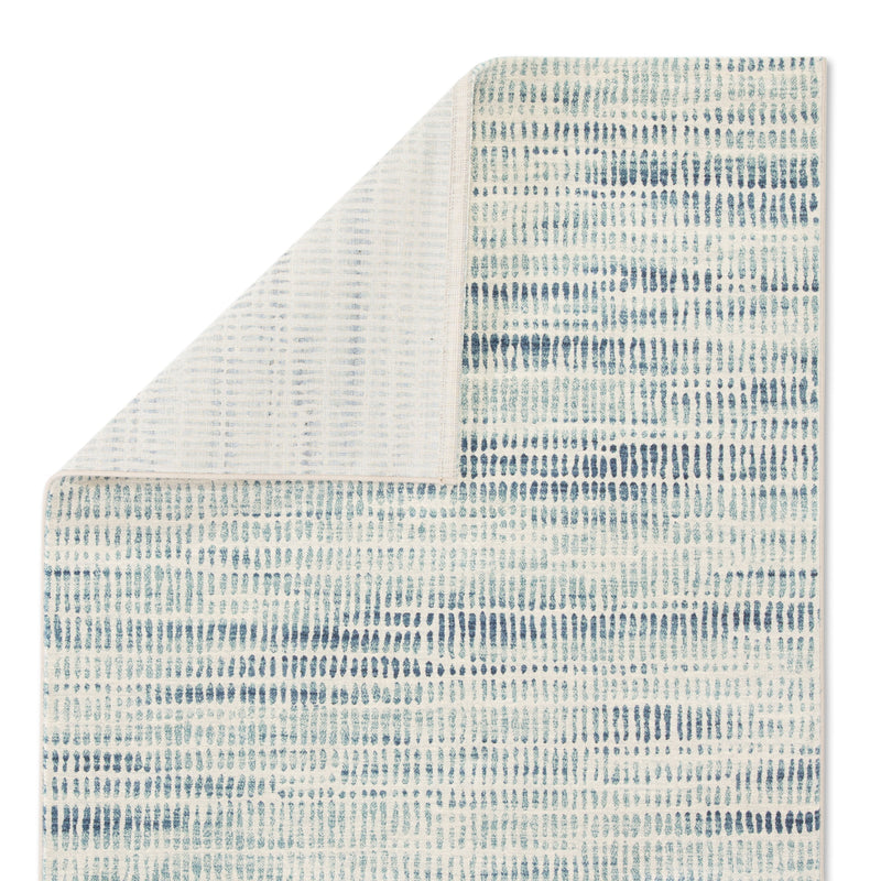 Escape Abstract Blue & White Area Rug