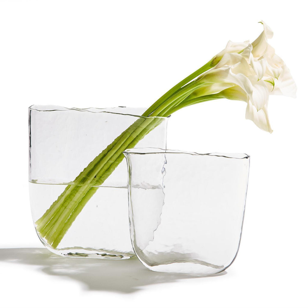 Ellipse Set of 2 Clear Vases