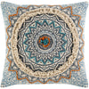 Dayna DYA-005 Woven Pillow in Ivory & Bright Blue by Surya