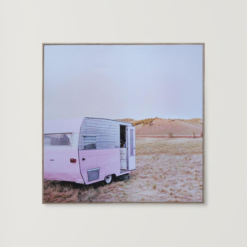 Desert Day Pink Camper Wall Art