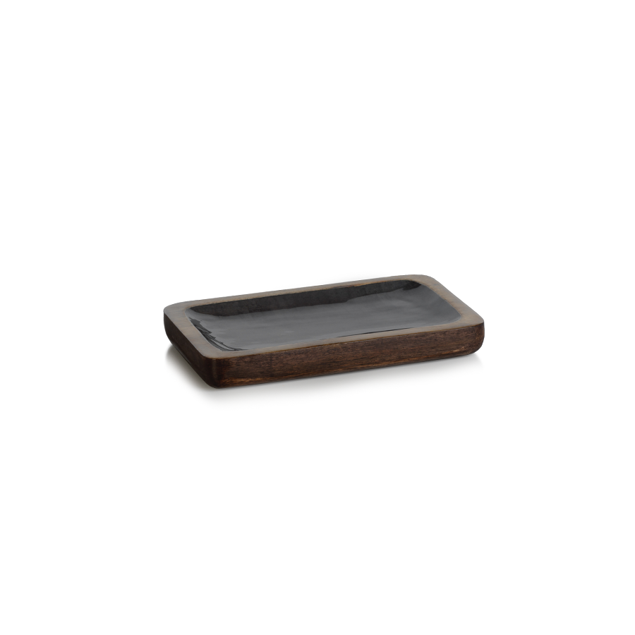 Desert Oasis Mango Wood Tray in Sedona Gray by Panorama City