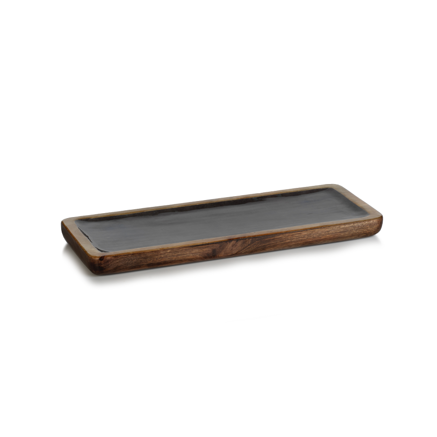 Desert Oasis Mango Wood Tray in Sedona Gray by Panorama City