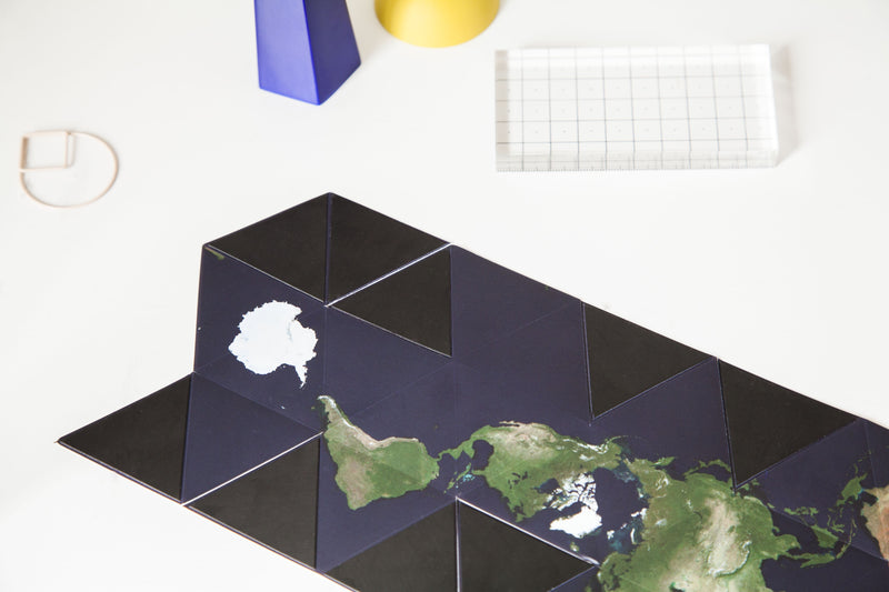 Dymaxion Folding Globe in Satellite Earth design by Areaware