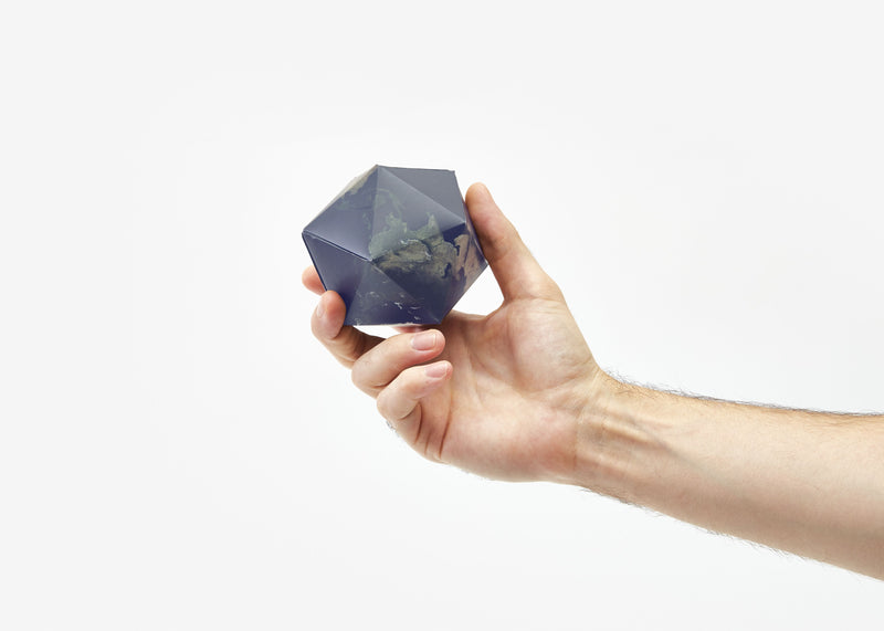 Dymaxion Folding Globe in Satellite Earth design by Areaware