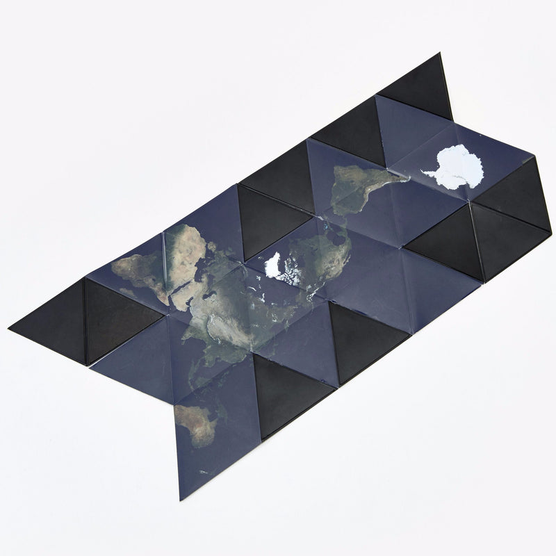 Dymaxion Folding Globe in Satellite Earth design by Areaware