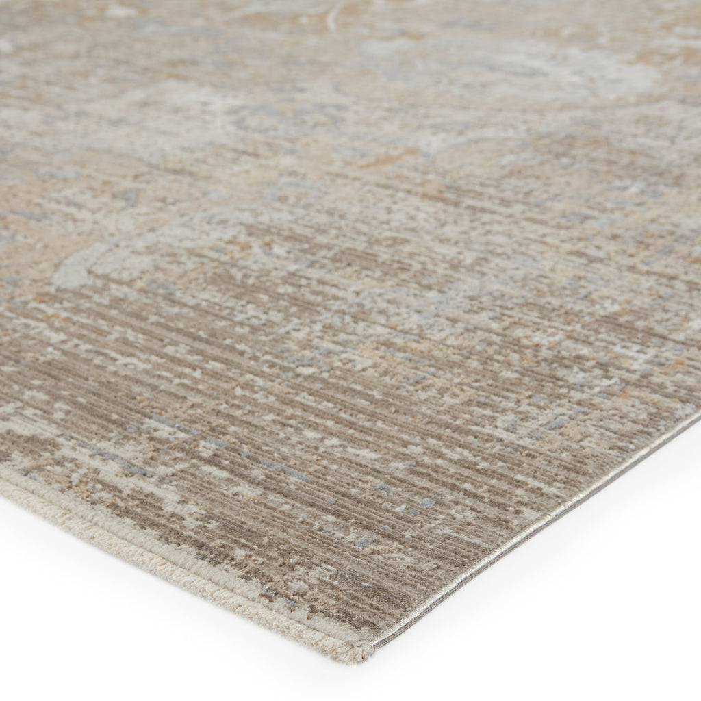 Aubin Medallion Rug in Beige & White by Jaipur Living