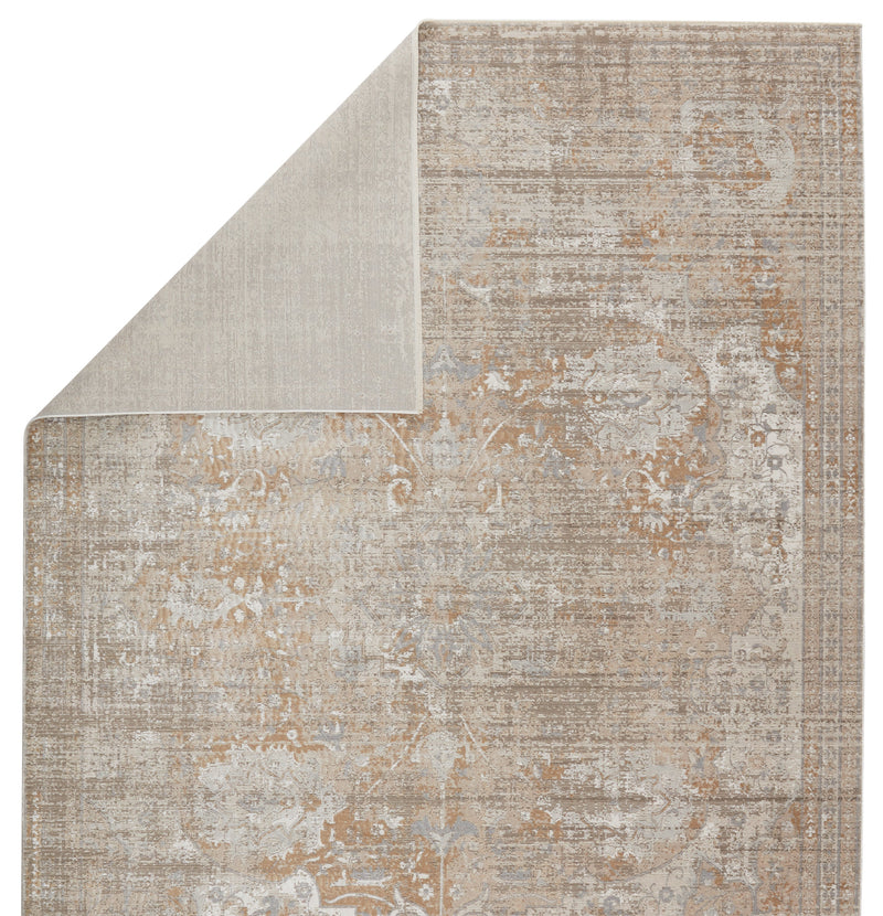 Aubin Medallion Rug in Beige & White by Jaipur Living