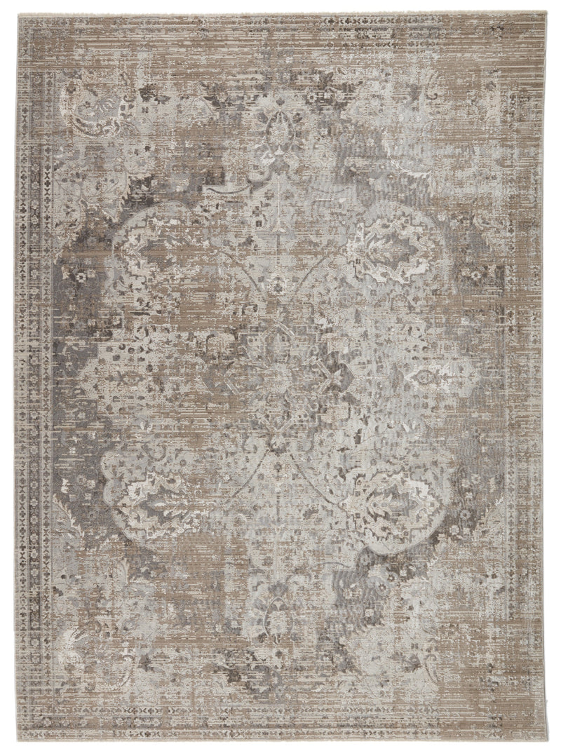 Ginevra Medallion Rug in Gray & Ivory by Jaipur Living