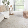 Dhaval Oriental Rug in Light Gray & White by Jaipur Living