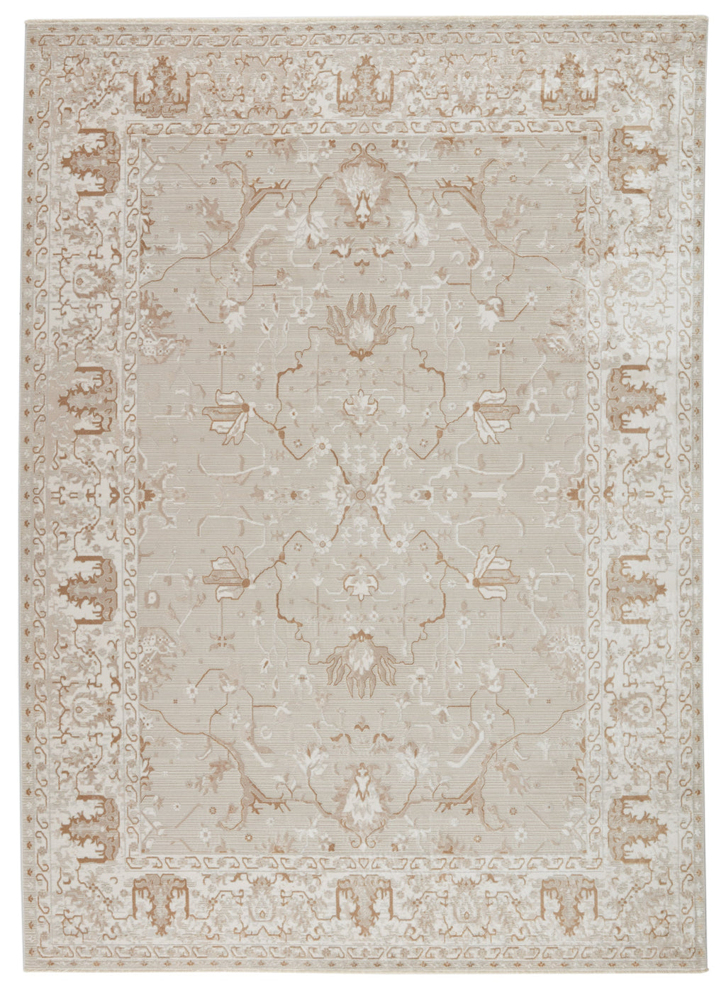 Dhaval Oriental Rug in Light Gray & White by Jaipur Living