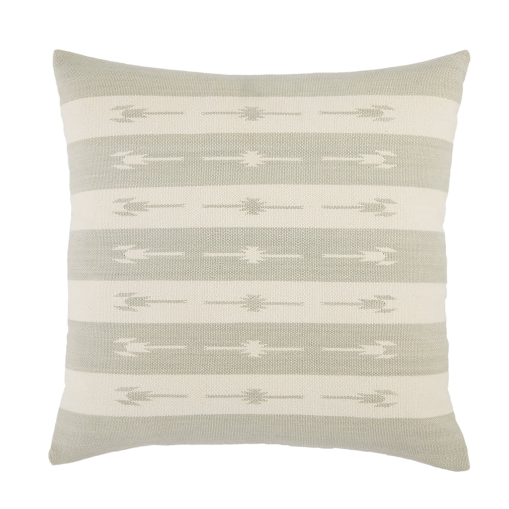 Vanda Stripes Pillow in Light Gray