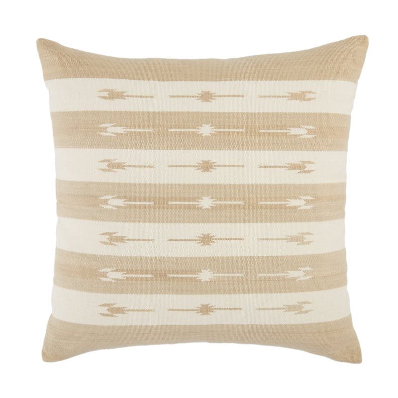 Vanda Stripes Pillow in Taupe by Jaipur Living