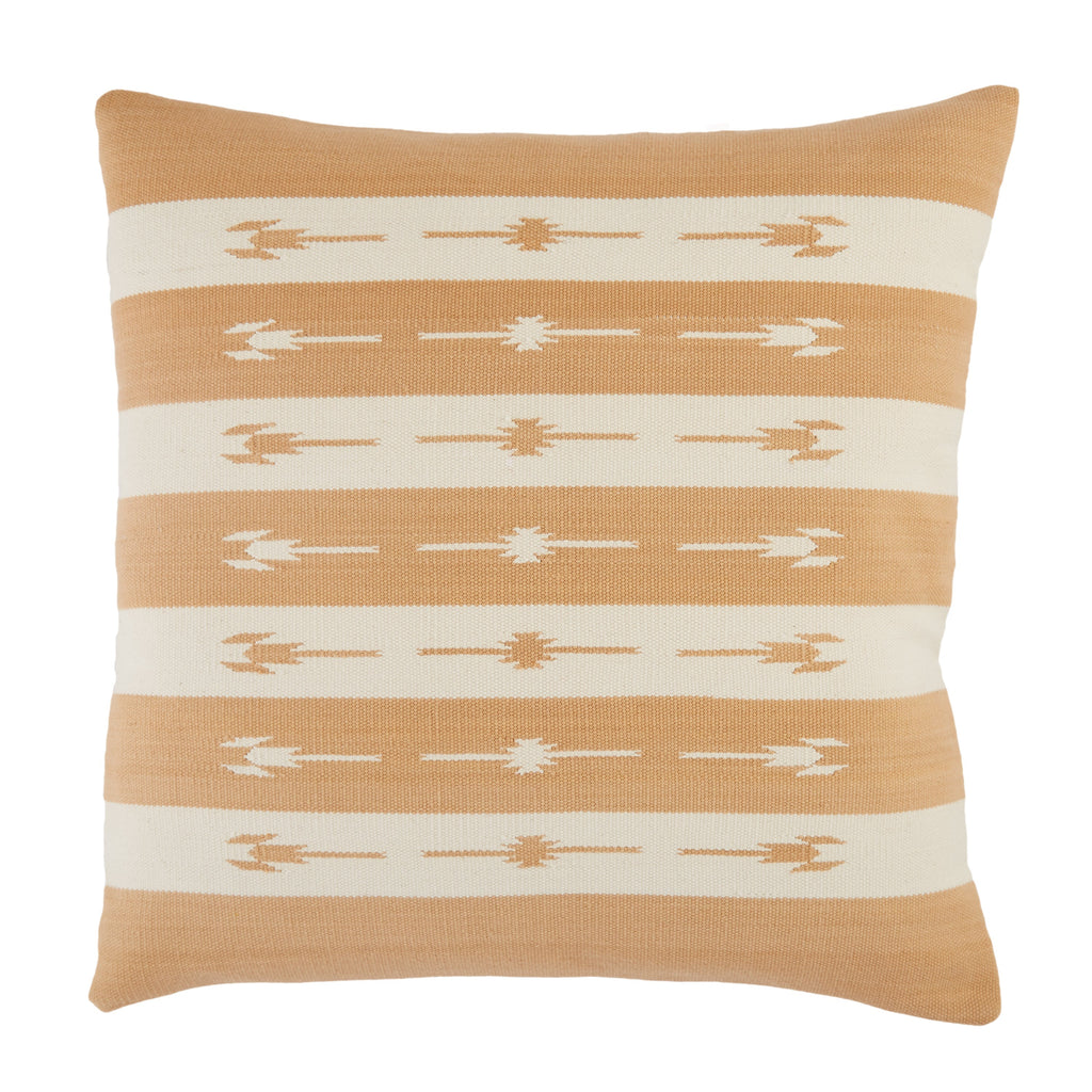 Vanda Stripes Pillow in Light Tan by Jaipur Living