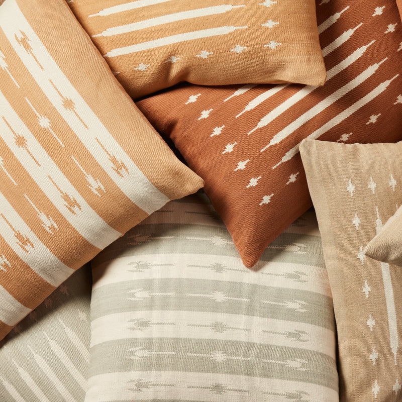 Vanda Stripes Pillow in Light Tan by Jaipur Living