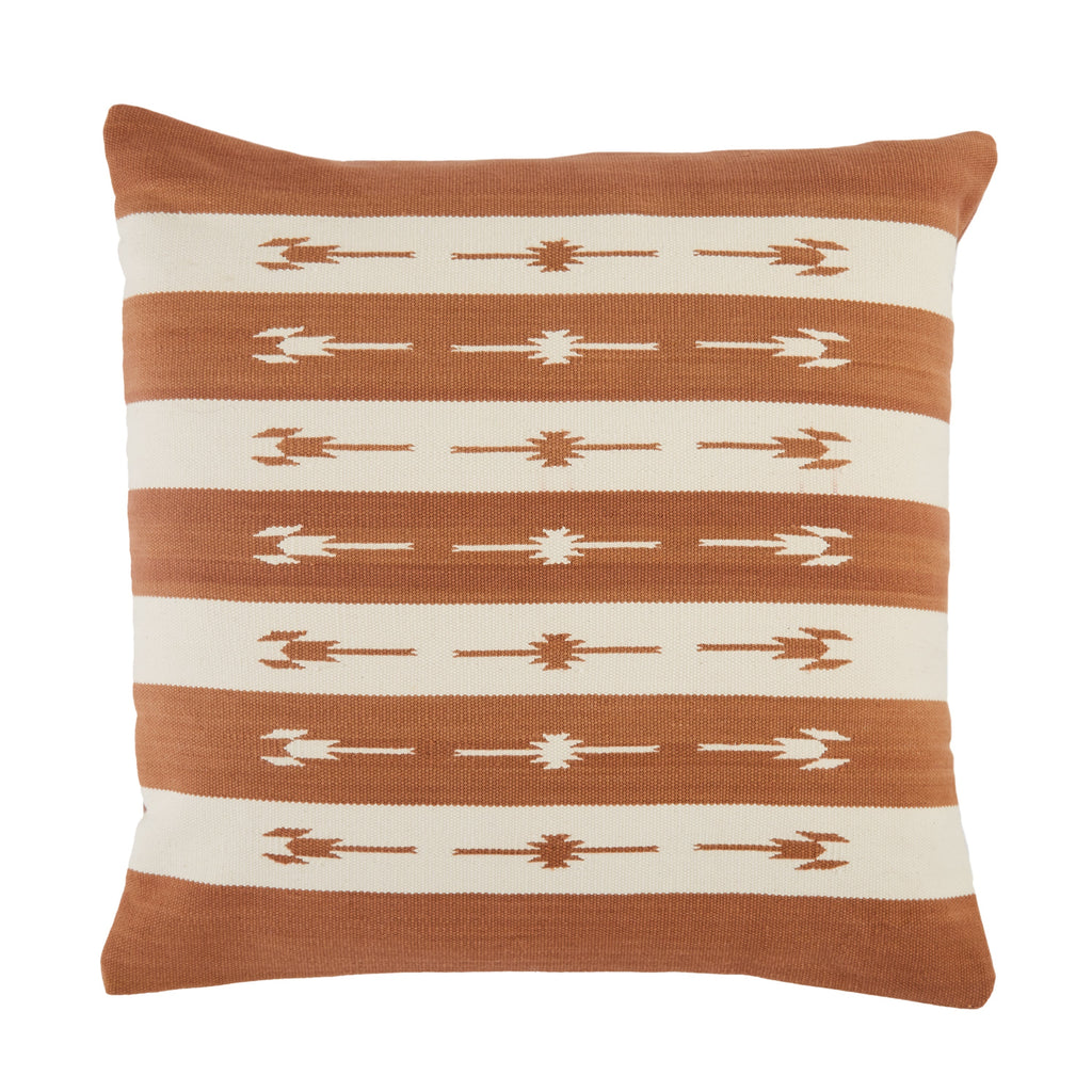 Vanda Stripes Pillow in Terracotta by Jaipur Living