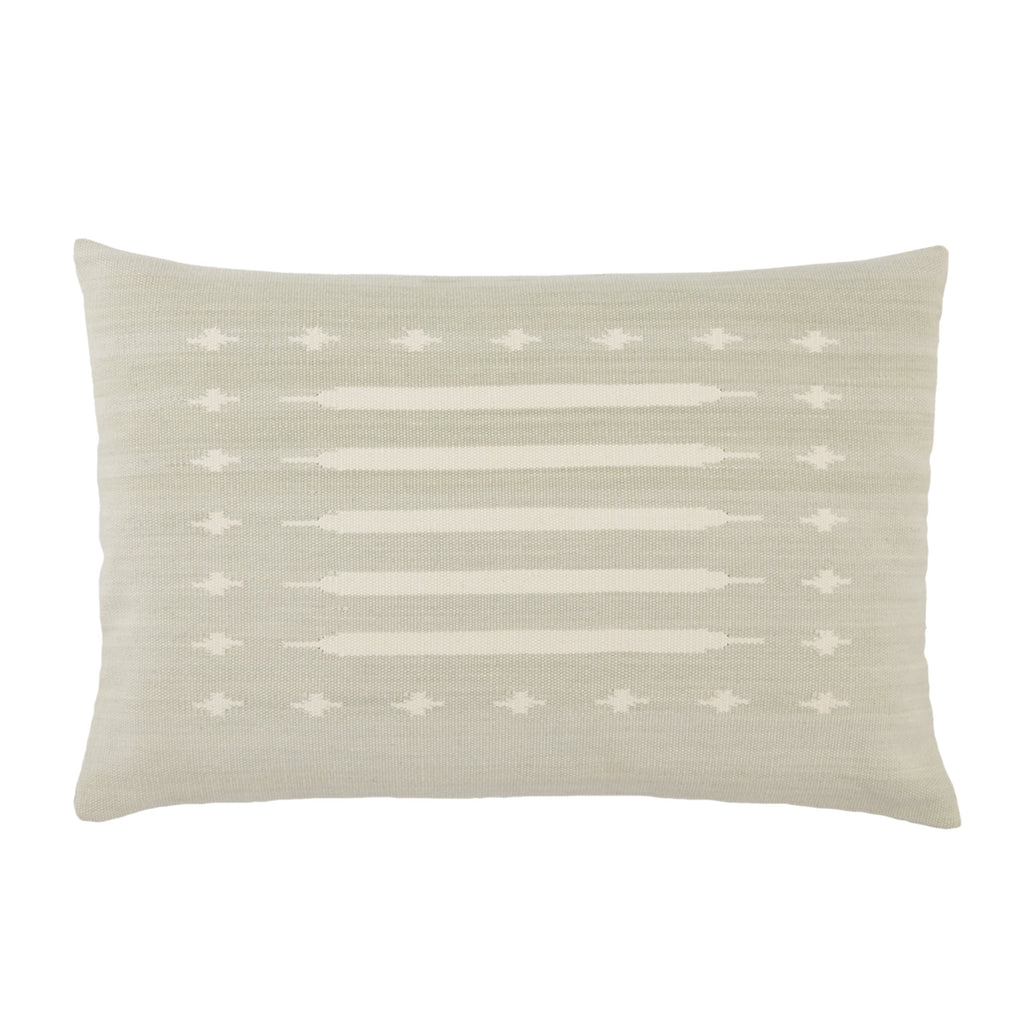 Ikenna Tribal Pillow in Light Gray by Jaipur Living