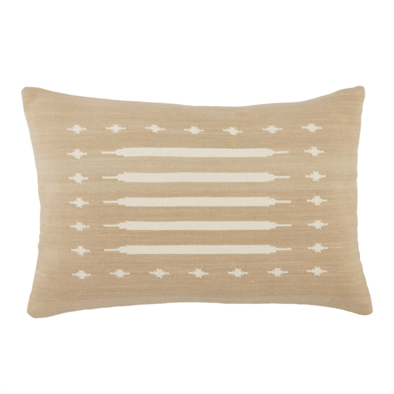 Ikenna Tribal Pillow in Taupe by Jaipur Living