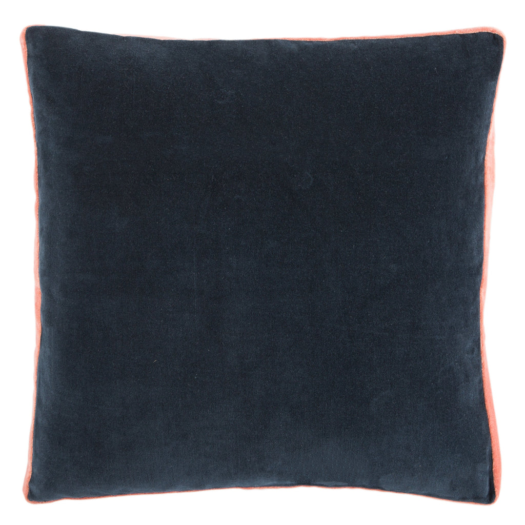 Bryn Solid Navy & Pink Pillow