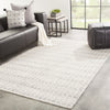 Calliope Handmade Trellis White & Gray Area Rug