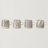 Embossed Stoneware Mug, Set of 4